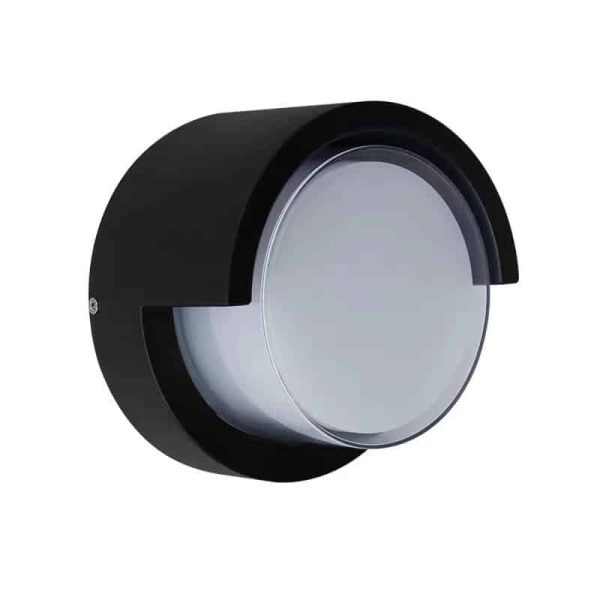 Aplica Led Elegant De Exterior Negru Design Circular I Iluminare