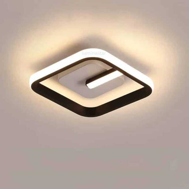 Lustră LED, design contemporan cu iluminare eficientă, DM 6080F-BK, Negru