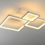 Lustra LED DM K002-3, cu Telecomanda, 3 Tipuri de Lumina, Intensitate Reglabila, 112W