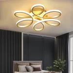 Lampă LED modernă cu design floral în șase petale