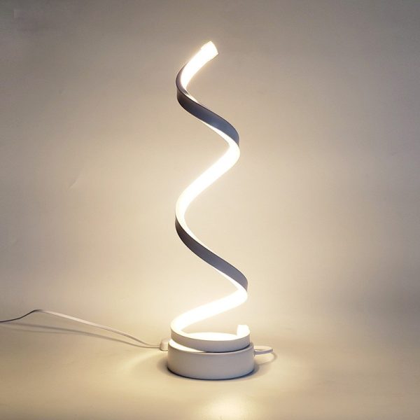 Lampa Veioză cu LED Design Ondulat T1013 – 50cm, O Alegere Elegantă pentru Sufragerii și Birouri Contemporane