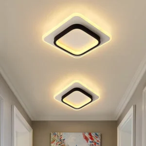 Lustră LED, design geometric si iluminat ajustabil, Dm81, Alb