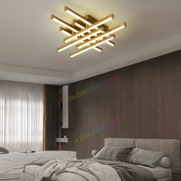 Lustră LED, Design Linear și Iluminare Eficientă cu 3 Tipuri de Iluminat – Iluminat Modern pentru Camere și Birouri