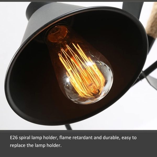 Lustră Elegantă Design Rustic cu 8 Surse de Iluminare – Iluminat de Lux pentru Locuințe și Camere Contemporane