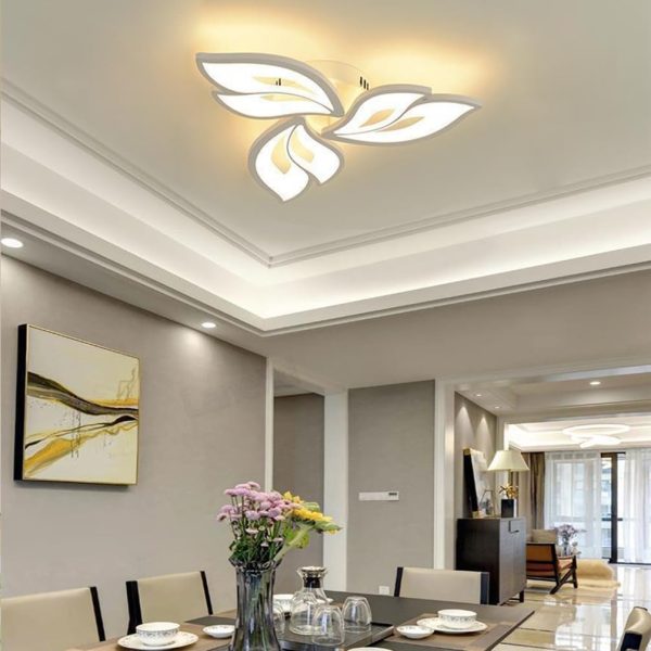 Lustră LED, Design Artistic și Elegant, Alb DM6553/3-WH – Iluminat Eficient pentru Spații Moderne