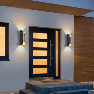 Aplica LED de perete design contemporan cu lumina calda, Negru
