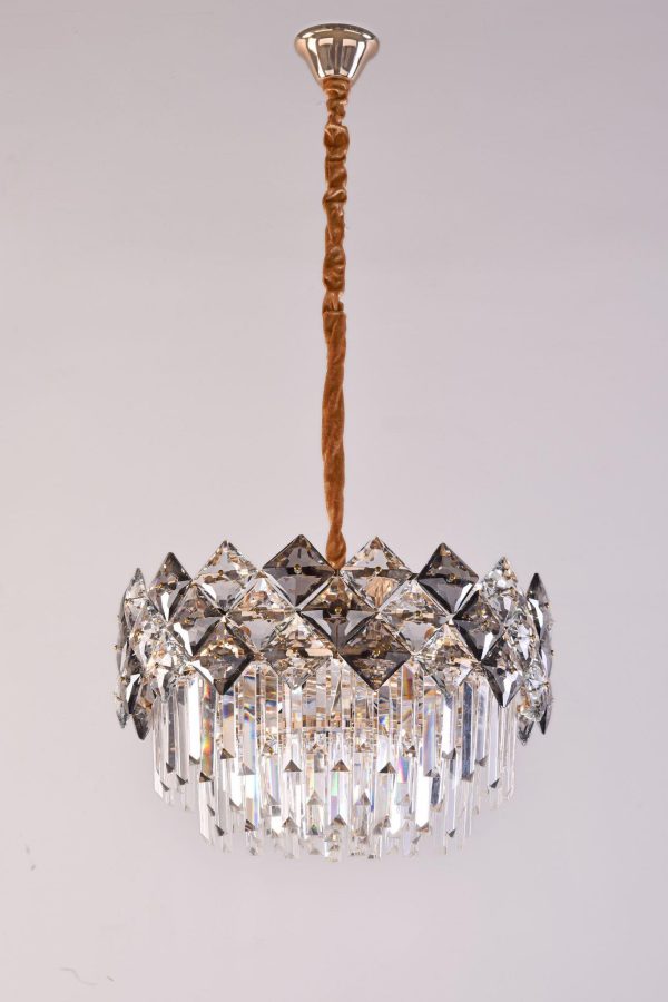 Candelabru Modern Cristal SQ 800 – Design Premium cu Iluminare Strălucitoare  Perfect pentru Dormitor și Birou