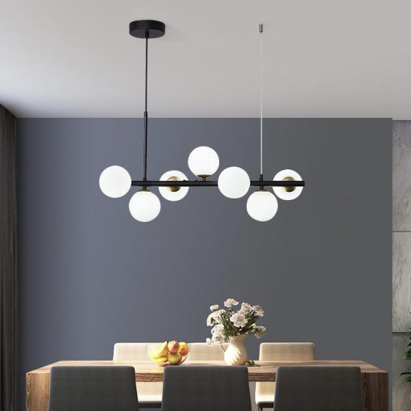 Lustră LED DM 369-7BK cu 7 Globuri – Iluminare Premium și Design Stilat pentru Interioare Rafinate