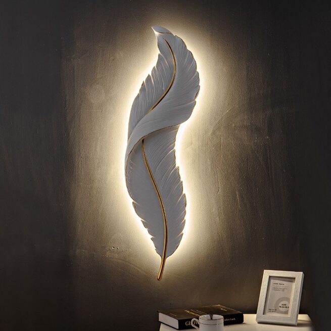 Aplică LED de perete, 630x175x55cm,  formă de frunză pentru decor elegant, DM20986