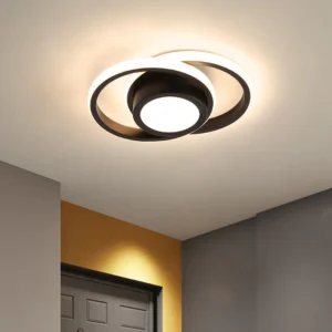 Lustră LED, design contemporan cu temperatură reglabilă, DM103, Negru