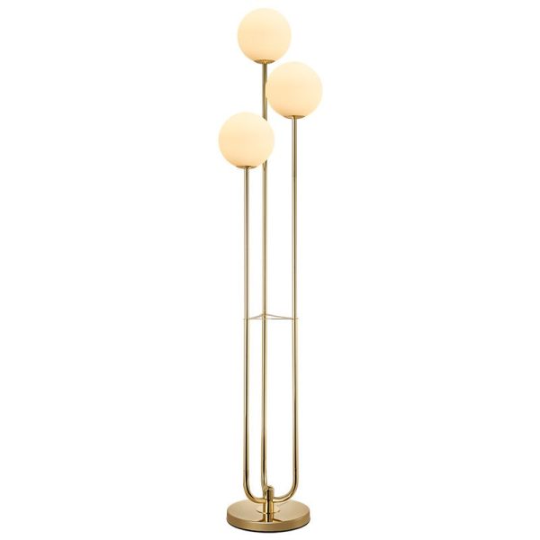 Lampadar Modern, Iluminare de Eleganță în Aur și Alb, DM2414-3L – Lumină Sofisticată pentru Spații Contemporane