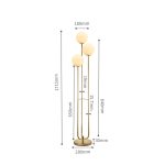 Lampadar Modern, Iluminare de Eleganță în Aur și Alb, DM2414-3L – Lumină Sofisticată pentru Spații Contemporane