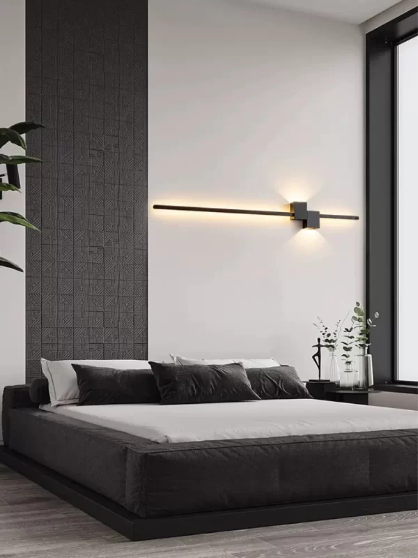 Aplica LED Modernă DM118/100, 38W, Negru – Design Minimalist cu 3 Opțiuni de Lumină pentru Birou și Living