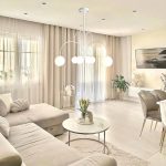 Candelabru de lux DM Living, Model DM1018/6 Alb – Brațe Albe și Sfere Luminoase pentru Un Design Modern și Iluminare Premium