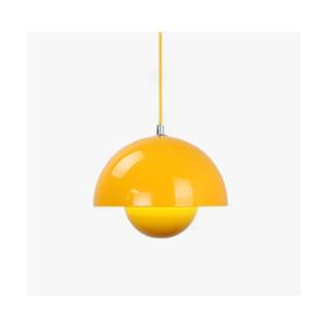 Lampă pendul semisferică, modernă, în stil nordic pe cablu DM9202/230 E27 Metal Galben