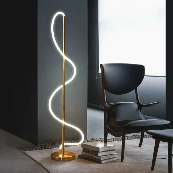 Lampadar LED Elegant și Artistic, Model DM60040-1500 – Iluminat Modern și Eficient pentru Sufragerie și Living