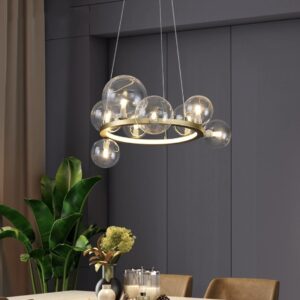 Candelabru elegant, modern, cu globuri LED și accente aurii, 60cm DM6017/600