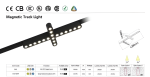 Grilă LED cu Sina Magnetică Aplicată, Lumina Neutră, 18W, Model S13, Negru – O Soluție Elegantă pentru Spații Contemporane