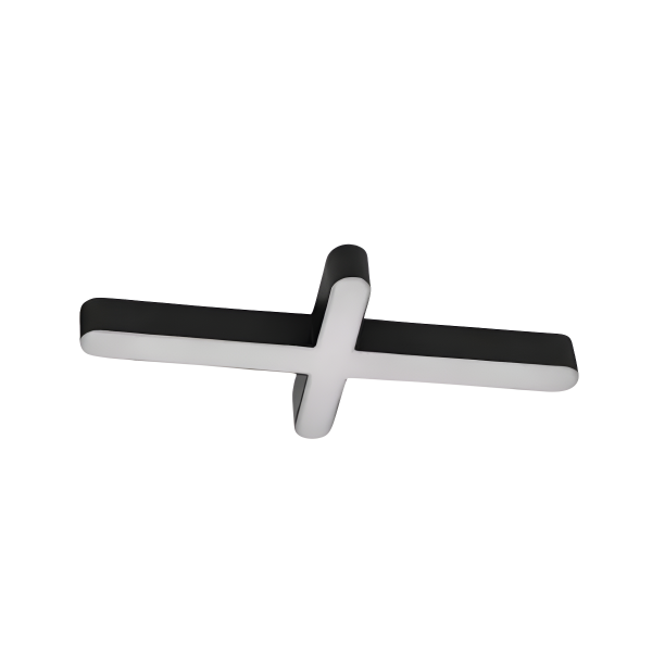 Banda LED Modernă, Sina Magnetică Aplicată, Lumina Neutru, 18W, Model S14, Negru