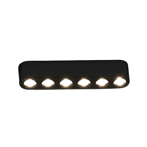 Grilă LED cu Sina Magnetică Aplicată, Lumina Neutră, 6W, Model S1, Negru – Design Sleek pentru Spații Contemporane