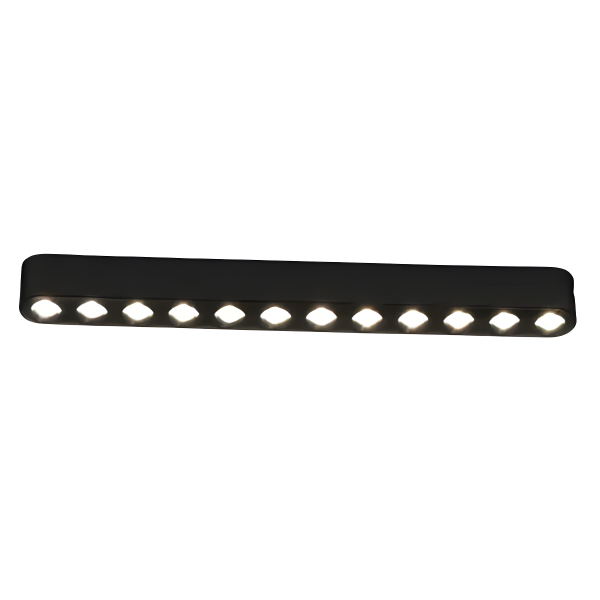 Grilă LED cu Sina Magnetică Aplicată, Lumina Neutră, 12W, Model S3, Negru – Soluție Modernă pentru Iluminat Eficient