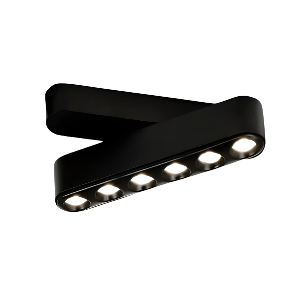 Grilă LED cu Reglaj, Sina Magnetică Aplicată, 6W, Lumina Neutră, Model S5, Negru – Soluție Modernă pentru Iluminare Eficientă