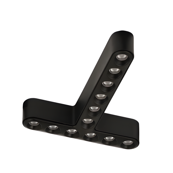 Grilă LED pentru Sina Magnetică Aplicată, Rafinată, Lumina Neutră, 12W, S17, Negru – Un Detaliu Fascinant pentru Ambientul Tău