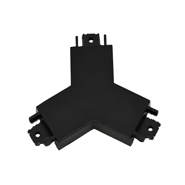 Conector Forma Triunghi pentru Sina Magnetică Aplicată, C6, Negru – O alegere premium pentru proiecte de iluminat deosebite.