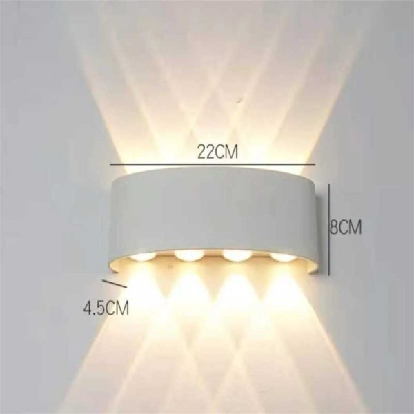 Aplica LED Premium de Exterior, Negru – Model Ondulat și Iluminare Modernă pentru Grădini și Terase