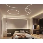 Profil LED Incastrat Pentru Finisaj Glet, Flexibil, Lungime 2m, Latime 1.3cm